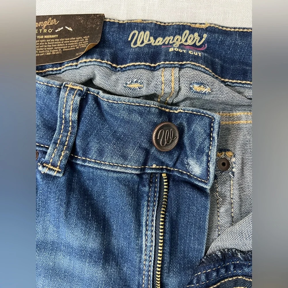 Wrangler Retro 31/11X36 Women's Classic Blue Boot Cut Jeans Mid-Rise NWT #7 - Picture 4 of 13